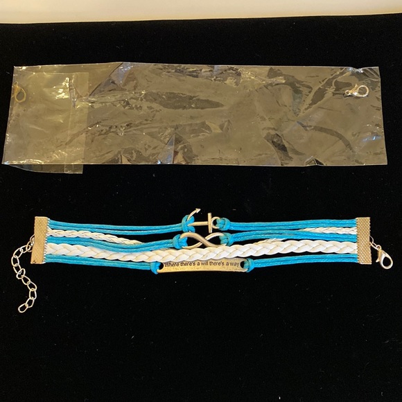 Multi Stand Nautical Inspirational "Where there's a will there's a way" Bracelet - Picture 4 of 6